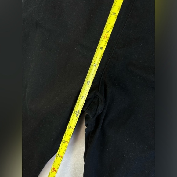 Black Pull On Ankle Pants High Waist Career Casual Stretch Size 12 - Picture 8 of 9